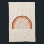 Boho Rainbow Beige Terracotta Geschirrtuch<br><div class="desc">Regenbogen - Boho Regenbogen - Abstrakte Bögen - Neutral Beige / Terracotta.</div>