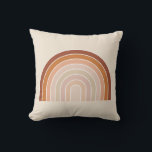 Boho Rainbow Beige Terracotta Kissen<br><div class="desc">Regenbogen - Boho Regenbogen - Abstrakte Bögen - Neutral Beige / Terracotta.</div>