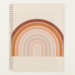Boho Rainbow Beige Terracotta Planer<br><div class="desc">Regenbogen - Boho Regenbogen - Abstrakte Bögen - Neutral Beige / Terracotta.</div>