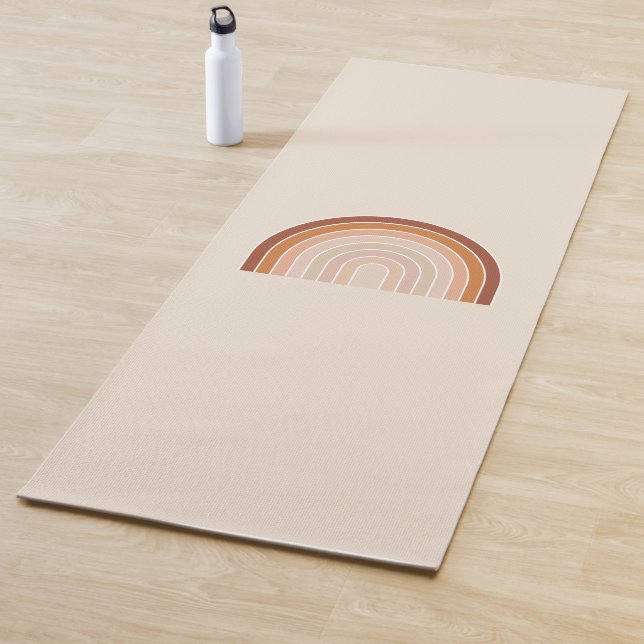 Boho Rainbow Beige Terracotta Yogamatte (Beispiel)