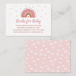 Boho Rainbow Books für Babykarten Begleitkarte