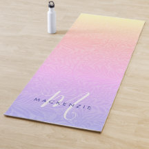Boho Rainbow Botanische Monogramm Name
