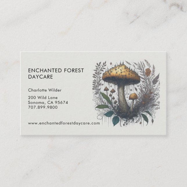Boho Rainbow Child Daycare Business Card Visitenkarte (Vorderseite)