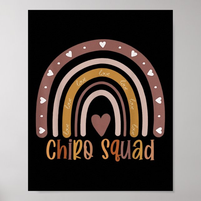 Boho Rainbow Chiro Squad Chiropraktor Doktor Chiro Poster (Vorne)