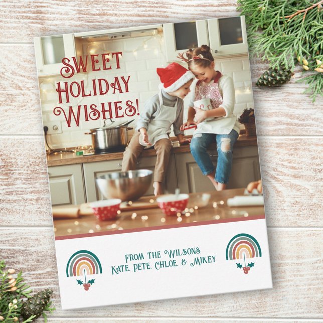 Boho Rainbow Christmas Feiertagskarte (Von Creator hochgeladen)