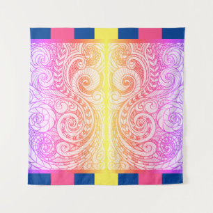 Boho Rainbow Doodle Tapisserie murale