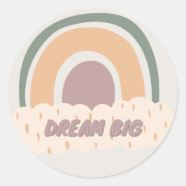 BOHO RAINBOW DREAM BIG SELF ESTEEM RUNDER AUFKLEBER