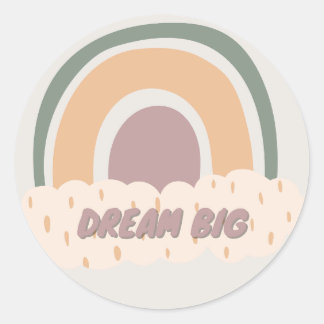 BOHO RAINBOW DREAM BIG SELF ESTEEM RUNDER AUFKLEBER