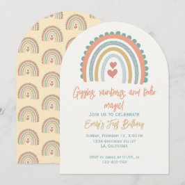 Boho Rainbow Dreams der Girl Einladung