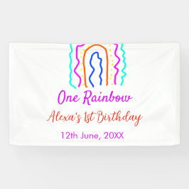 Boho Rainbow ein Geburtstagskinder heller Retrokus Banner