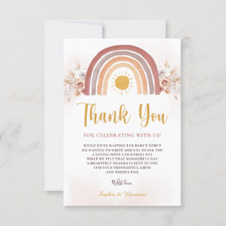 Boho Rainbow Ein kleiner Sonnensturm Dankeskarte