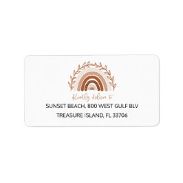 Boho Rainbow Envelope Adressaufkleber