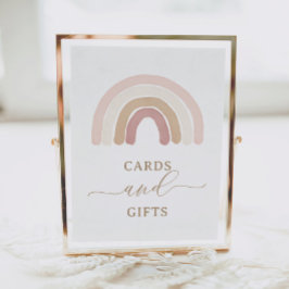 Boho Rainbow-Geburtstagskarten und Geschenke-Zeich Poster