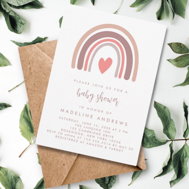 Boho Rainbow Gender Neutral Baby Shower Einladung (Von Creator hochgeladen)