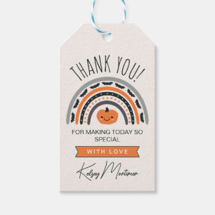 Boho Rainbow Halloween Kinderdusche Danke Geschenkanhänger