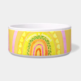 Boho Rainbow 'Happiness is Homemade'  Napf