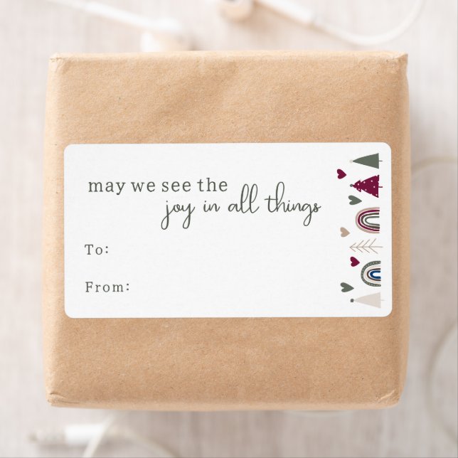 Boho Rainbow & Hearts Joy in All Things Geschenk (Insitu)
