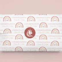 Boho Rainbow Herzlichen Glückwunschpapier