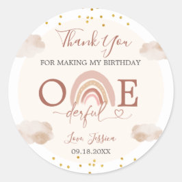 Boho Rainbow ist nicht mehr eine nette Dankeschön Runder Aufkleber