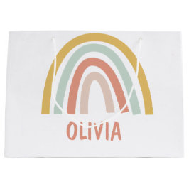 Boho Rainbow Kids Personalisiert Große Geschenktüte