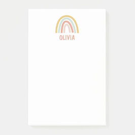 Boho Rainbow Kids Personalisiert Post-it Klebezettel
