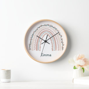 Boho Rainbow Kinderzimmer Girls Room Uhr