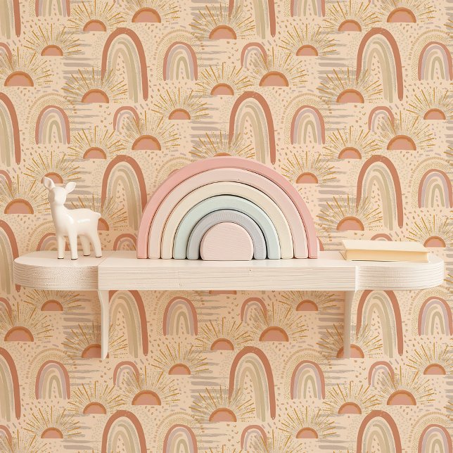 Boho Rainbow Kinderzimmer Tapete (Von Creator hochgeladen)