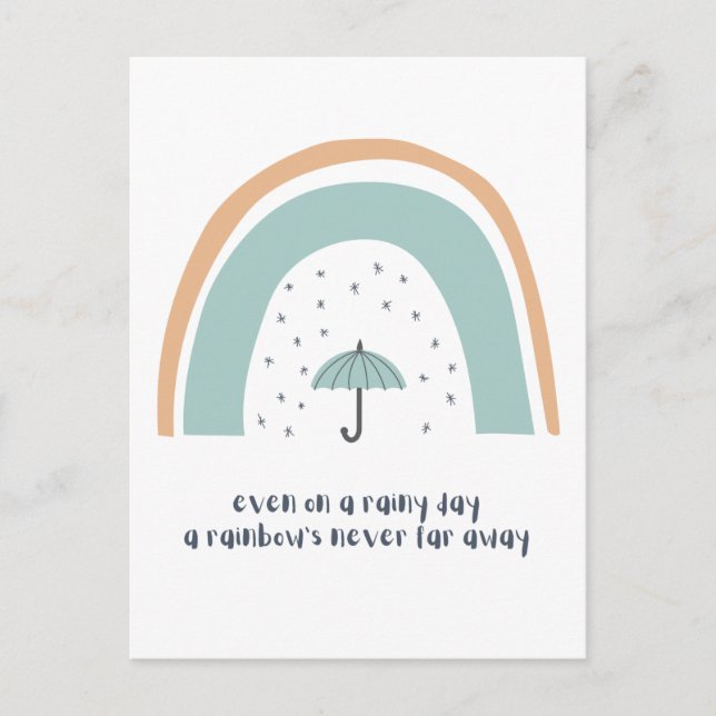 Boho rainbow Kindness Postkarte (Vorderseite)