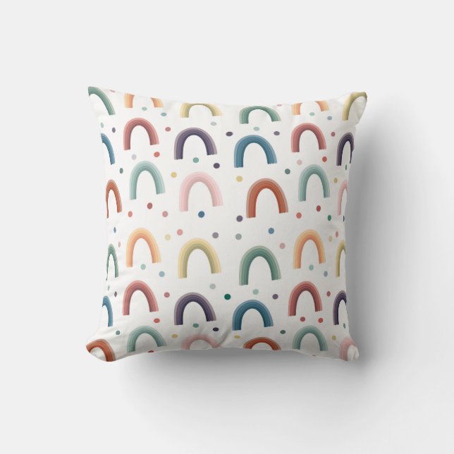 Boho Rainbow Kissen (Vorderseite)