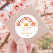 Boho Rainbow Little Pumpkin Fall Baby Shower