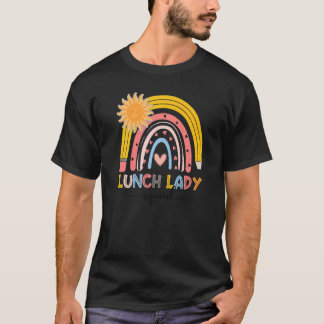 Boho Rainbow Lunch Lady Squad erster Schultag T-Shirt