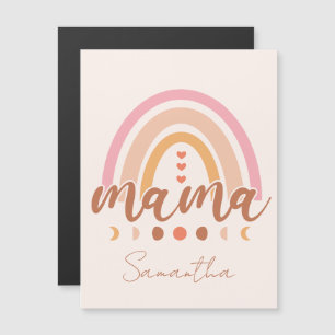 Boho Rainbow Mama mit Mondphasen Magnetkarte