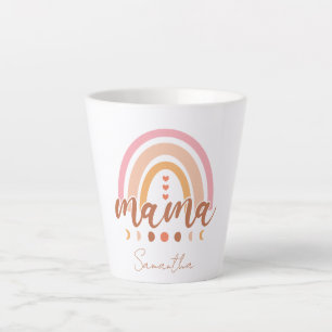 Boho Rainbow Mama mit Mondphasen Milchtasse
