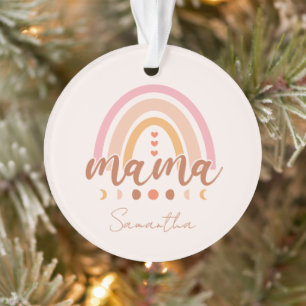 Boho Rainbow Mama mit Mondphasen Ornament