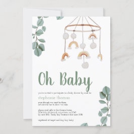 Boho Rainbow Mobile Baby Shower von Mail Greenery Einladung
