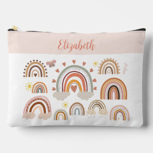 Boho Rainbow Monogram Zubehörtasche