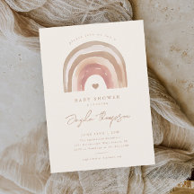 Boho Rainbow Neutral Baby Shower