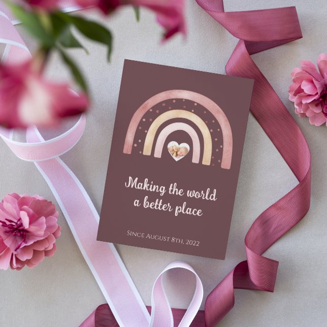 Boho Rainbow Newborn Ankündigungen (Von Creator hochgeladen)