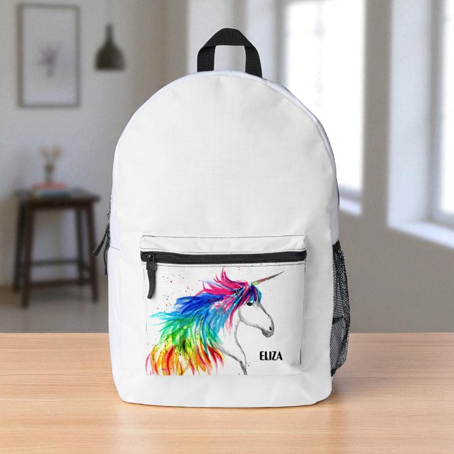 Boho Rainbow Niedlich Girls Unicorn Kinder Bedruckter Rucksack (Von Creator hochgeladen)