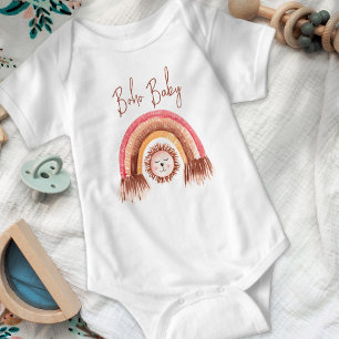 Boho Rainbow Niedlich Lion Boho Baby Strampler