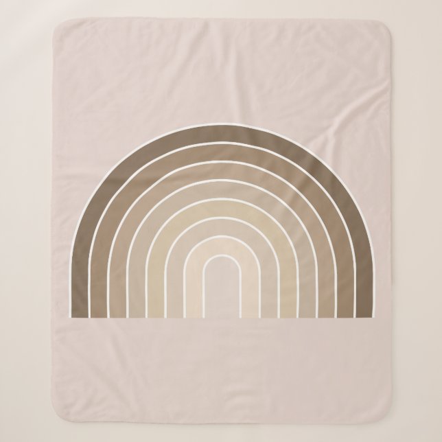 Boho Rainbow Olive Earth Tones Sherpadecke (Vorderseite)