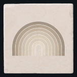 Boho Rainbow Olive Earth Tones Steinuntersetzer<br><div class="desc">Regenbogen - Boho Regenbogen - Abstrakte Bögen - Olive Earth Tones.</div>