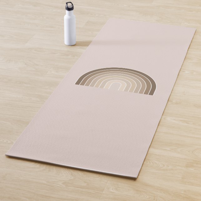 Boho Rainbow Olive Earth Tones Yogamatte (Beispiel)