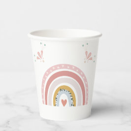 Boho Rainbow Party Cups Pappbecher