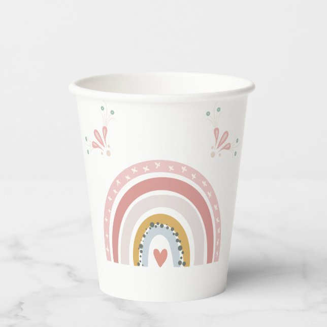 Boho Rainbow Party Cups Pappbecher (Vorderseite)