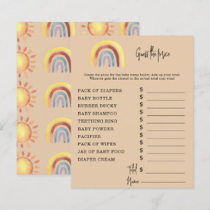 Boho Rainbow Party Price Guess Game