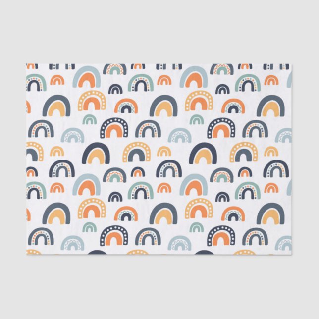 Boho Rainbow Pattern Seidenpapier (Vorderseite)