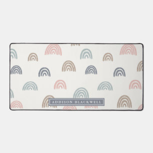 Boho Rainbow Pattern Teacher Name Desk Mat Schreibtischunterlage