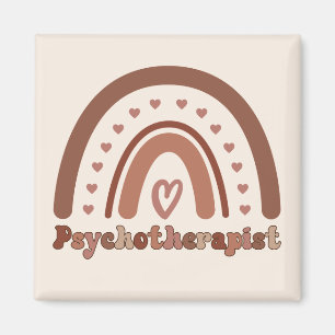 Boho Rainbow Psychotherapeut Magnet