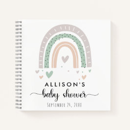 Boho Rainbow Sage Baby Shooting Guest Book Notizbuch